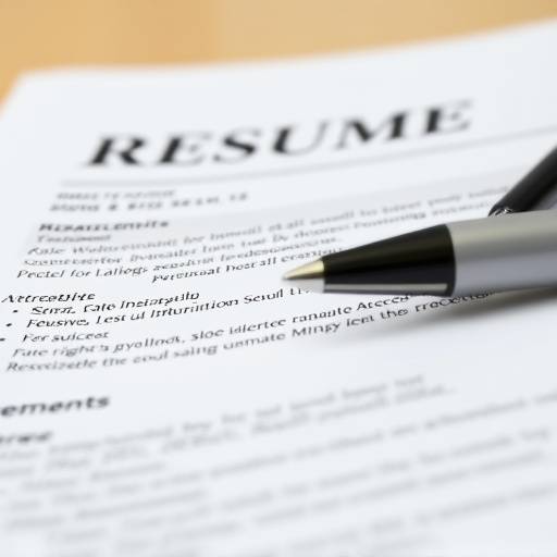 Close-up of a professionally formatted resume and cover letter, ready to be submitted for a job application.